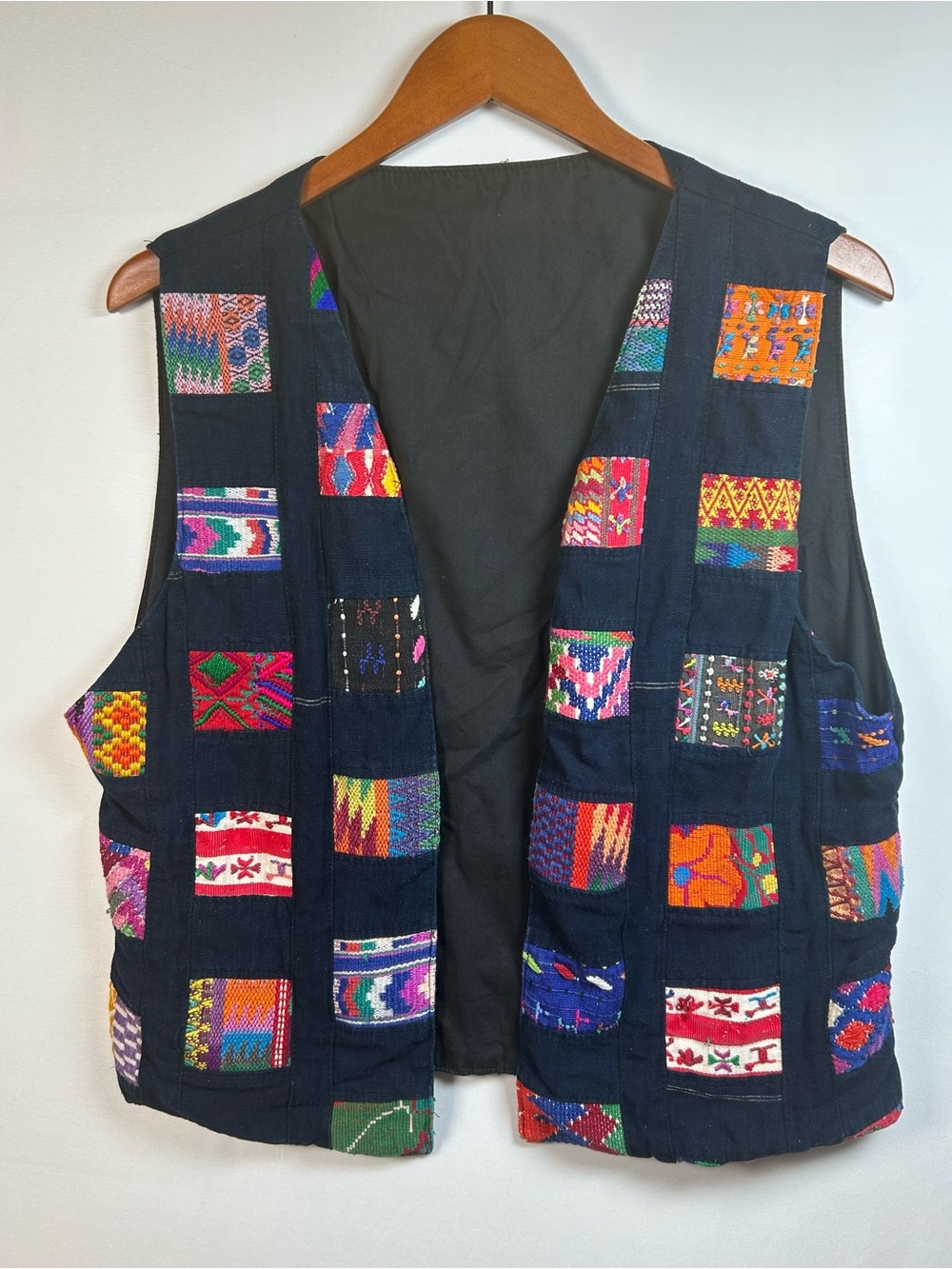 Vintage Guatemalan Patchwork Huipil Vest Boho Artisanal
Medium